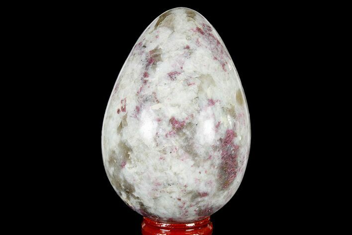 Polished Rubellite (Tourmaline) & Quartz Egg - Madagascar #182228